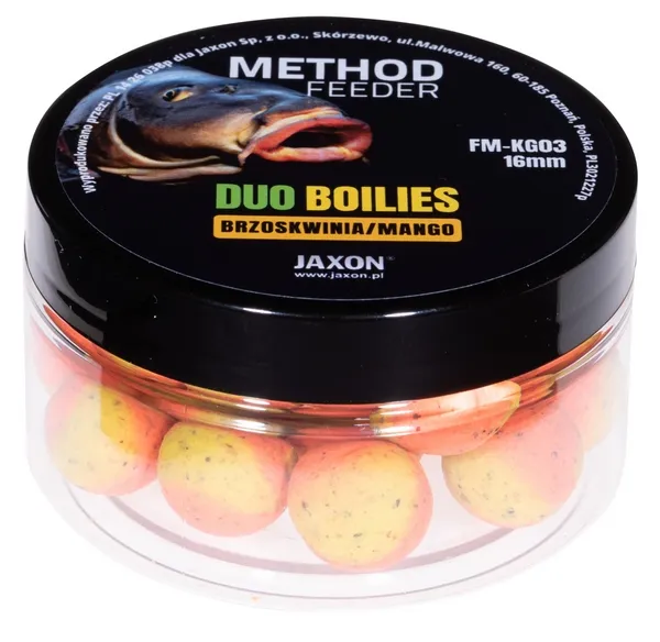 SNECI - Horgász webshop és horgászbolt - JAXON DUO-BOILIES METHOD FEEDER PEACH/MANGO 5x40g 16mm