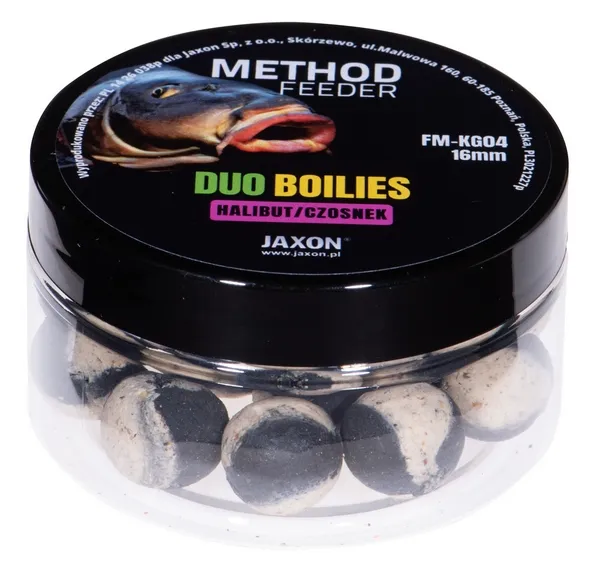 SNECI - Horgász webshop és horgászbolt - JAXON DUO-BOILIES METHOD FEEDER HALIBUT/GARLIC 5x40g 16mm