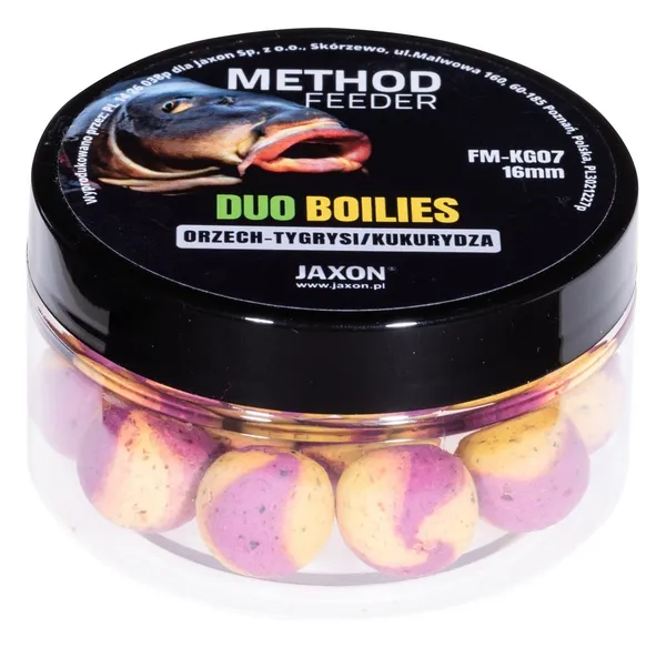 SNECI - Horgász webshop és horgászbolt - JAXON DUO-BOILIES METHOD FEEDER TIGERNUTS/SWEETCORN 5x40g 16mm