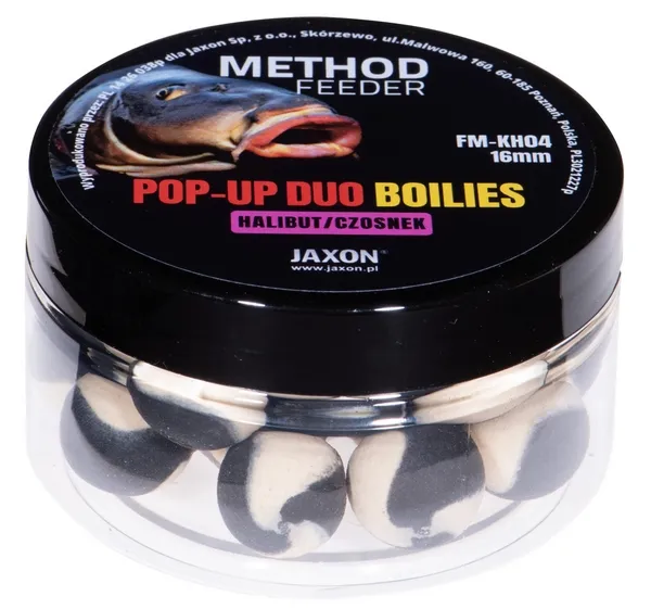 SNECI - Horgász webshop és horgászbolt - JAXON POP-UP DUO-BOILIES METHOD FEEDER HALIBUT/GARLIC 40g 16mm