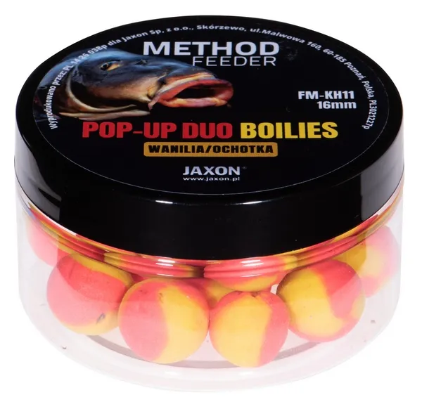 SNECI - Horgász webshop és horgászbolt - JAXON POP-UP DUO-BOILIES METHOD FEEDER VANILLA/BLOODWORM 40g 16mm