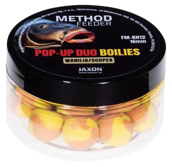 SNECI - Horgász webshop és horgászbolt - JAXON POP-UP DUO-BOILIES METHOD FEEDER VANILLA/SCOPEX 40g 16mm