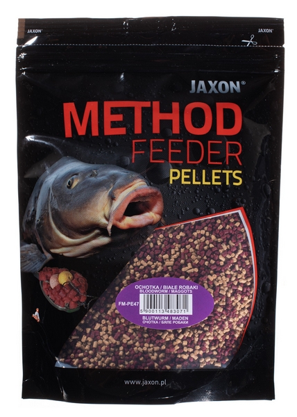 SNECI - Horgász webshop és horgászbolt - JAXON PELLETS METHOD FEEDER BLOODWORM/MAGGOTS 500g 2mm