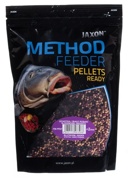 SNECI - Horgász webshop és horgászbolt - JAXON PELLETS METHOD FEEDER READY BLOODWORM/MAGGOTS 500g 2mm