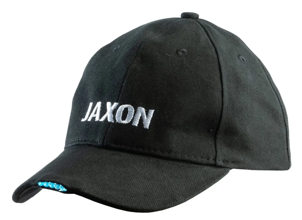 SNECI - Horgász webshop és horgászbolt - JAXON CAP WITH FLASHLIGHT - BLACK 5 led 2xCR2032 INCLUDED baseball sapka