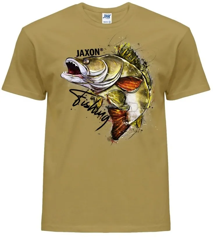 SNECI - Horgász webshop és horgászbolt - JAXON T-SHIRT BEIGE - ZANDER XL póló