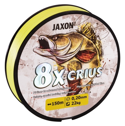 SNECI - Horgász webshop és horgászbolt - JAXON CRIUS 8X FLUO BRAIDED LINE 0,08mm 150m