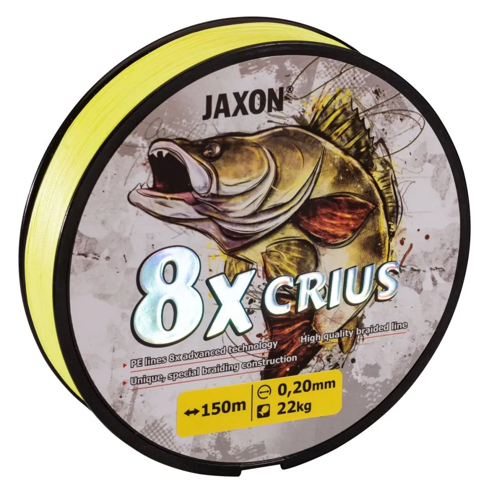 SNECI - Horgász webshop és horgászbolt - JAXON CRIUS 8X FLUO BRAIDED LINE 0,14mm 150m