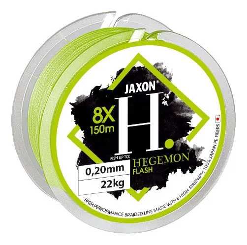 SNECI - Horgász webshop és horgászbolt - JAXON HEGEMON 8X FLASH BRAIDED LINE 0,16mm 150m
