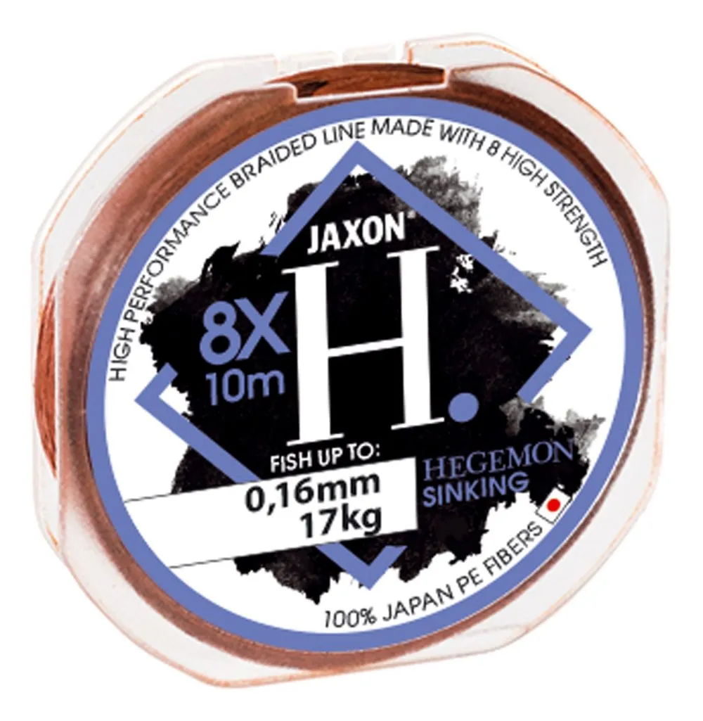 SNECI - Horgász webshop és horgászbolt - JAXON HEGEMON 8X SINKING BRAIDED LINE 0,16mm 10m