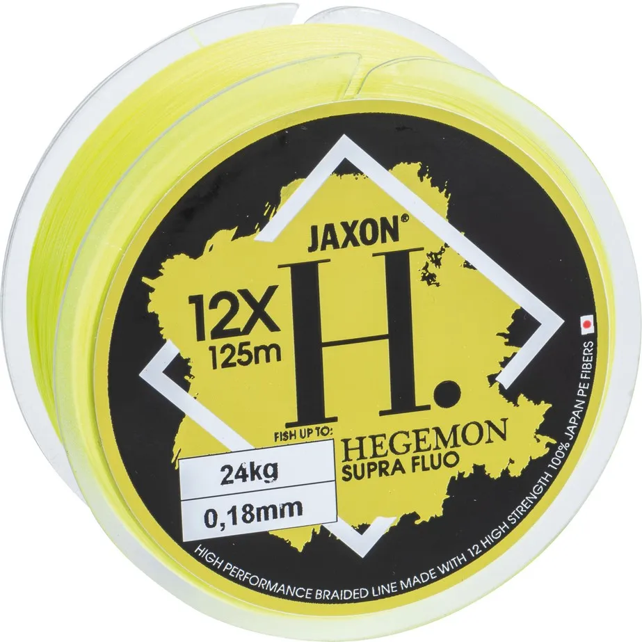 SNECI - Horgász webshop és horgászbolt - JAXON HEGEMON SUPRA 12X FLUO BRAIDED LINE 0,08mm 125m