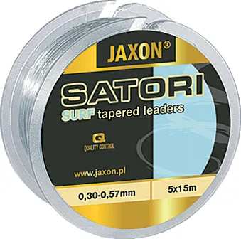 SNECI - Horgász webshop és horgászbolt - JAXON SATORI SURF TAPERED LEADERS 0,28-0,55mm 5x15m