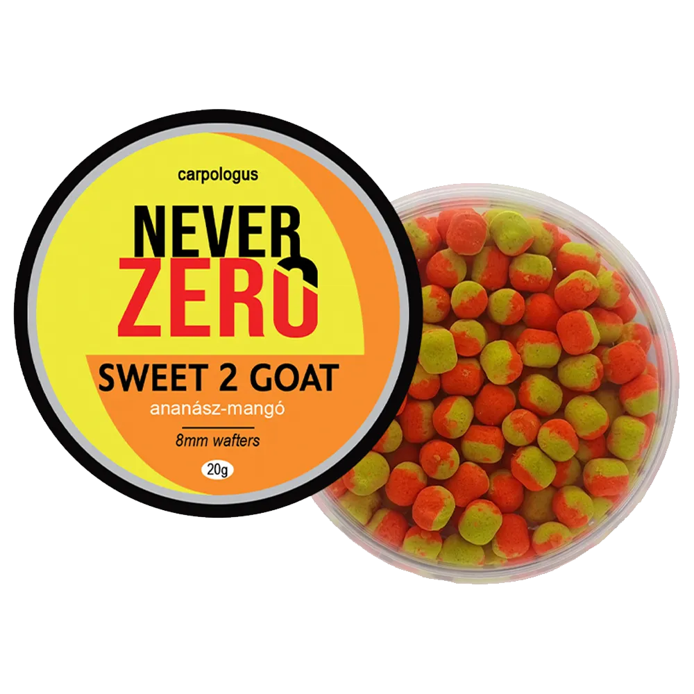 SNECI - Horgász webshop és horgászbolt - NEVER ZERO Sweet 2 GOAT (ananász-mangó) 8mm wafters