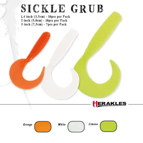 SNECI - Horgász webshop és horgászbolt - Sickle Grub 7.5 cm (Orange)