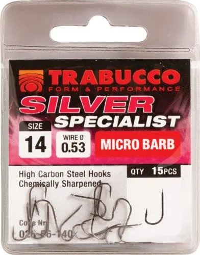 SNECI - Horgász webshop és horgászbolt - Trabucco Silver Specialist 15db/csg 10, feeder horog