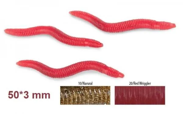 SNECI - Horgász webshop és horgászbolt - Trabucco Slurp Bait Earthworm natural 35 db giliszta Imitáció