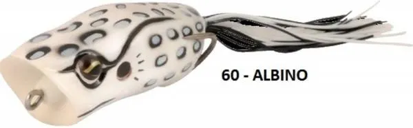 SNECI - Horgász webshop és horgászbolt - Rapture Popper Frog 60mm 1/2Oz(15g) Albino, gumibéka