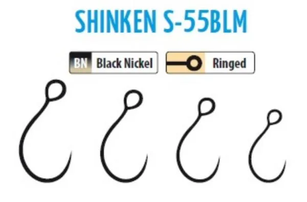 SNECI - Horgász webshop és horgászbolt - TRABUCCO SHINKEN HOOKS S-55BLM BN #4 10 db szakáll nélküli horog