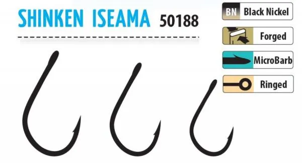 SNECI - Horgász webshop és horgászbolt - Trabucco Shinken Hooks Iseama W/R Bn #6 10 db horog
