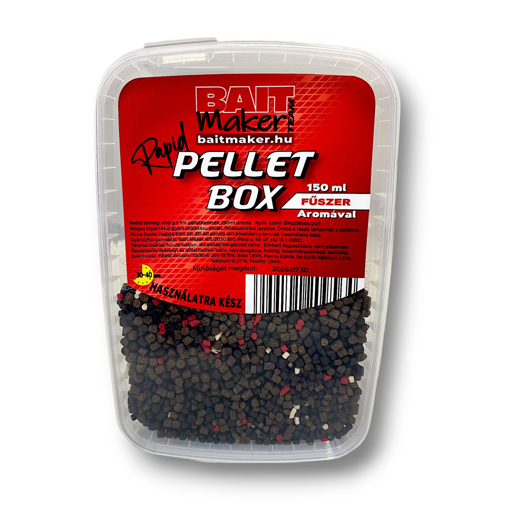 SNECI - Horgász webshop és horgászbolt - BAIT MAKER Rapid Pellet Box Fűszer aromával 400g+150ml