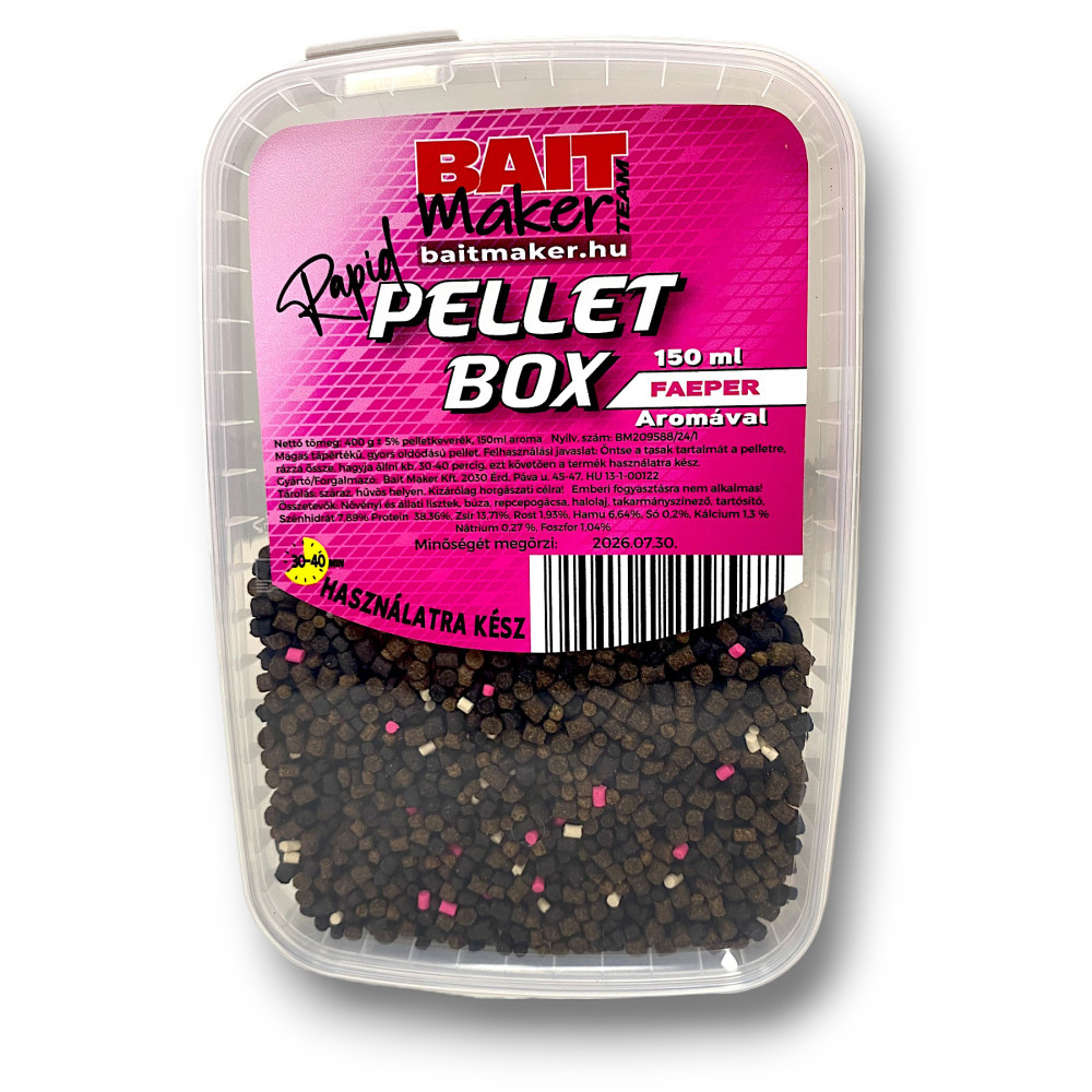 SNECI - Horgász webshop és horgászbolt - BAIT MAKER Rapid Pellet Box Faeper aromával 400g+150ml