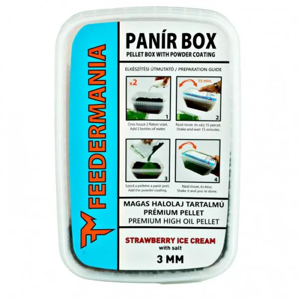 SNECI - Horgász webshop és horgászbolt - Feedermánia Panír Box 3 mm Strawberry Ice Cream Etető Pellet