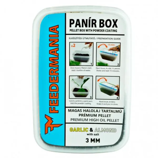 SNECI - Horgász webshop és horgászbolt - Feedermánia Panír Box 3 mm Garlic And Almond Etető Pellet