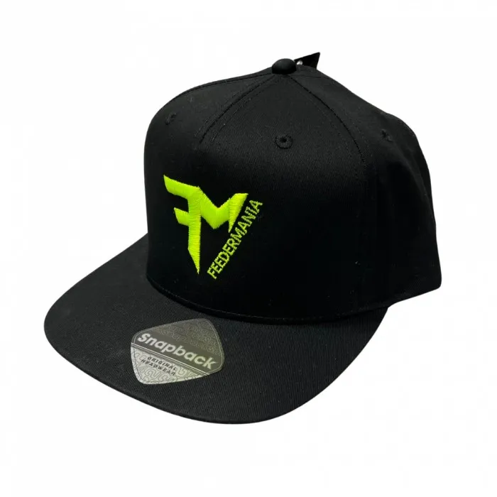 SNECI - Horgász webshop és horgászbolt - FEEDERMANIA BLACK SNAPBACK FLUO GREEN NEW 2024