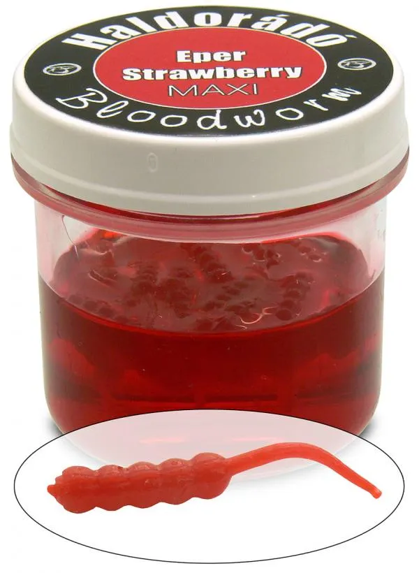 SNECI - Horgász webshop és horgászbolt - Haldorádó Bloodworm Maxi - Eper Gumi Szúnyoglárva
