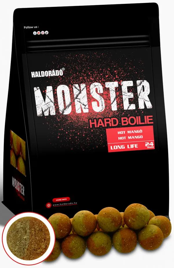 SNECI - Horgász webshop és horgászbolt - HALDORÁDÓ MONSTER Hard Boilie 24+ - Hot Mangó