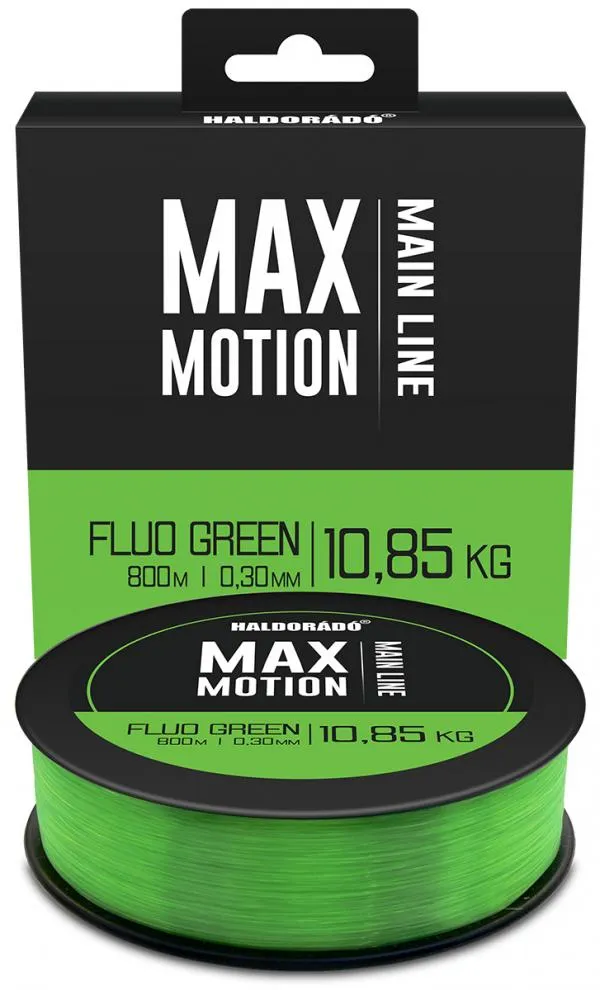 SNECI - Horgász webshop és horgászbolt - HALDORÁDÓ MAX MOTION Fluo Green 0,30 mm / 800 m - 10,85 kg