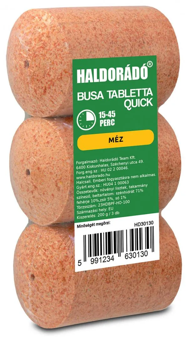 SNECI - Horgász webshop és horgászbolt - HALDORÁDÓ Busa tabletta Quick - Méz