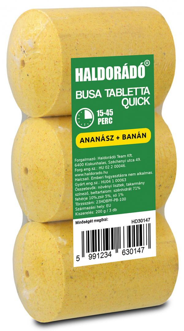 SNECI - Horgász webshop és horgászbolt - HALDORÁDÓ Busa tabletta Quick - Ananász banán
