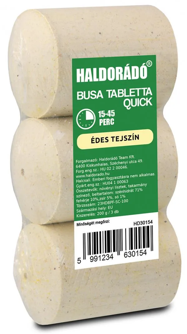 SNECI - Horgász webshop és horgászbolt - HALDORÁDÓ Busa tabletta Quick - Édes tejszín