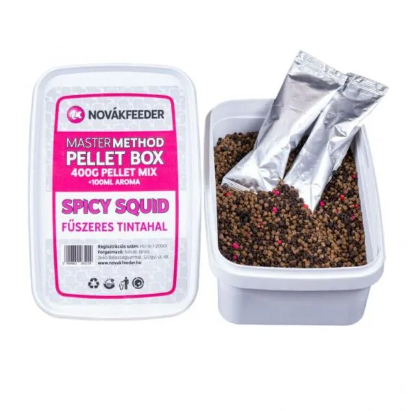 SNECI - Horgász webshop és horgászbolt - NovákFeeder Master Method Pellet Box 400 g - Spicy Squid