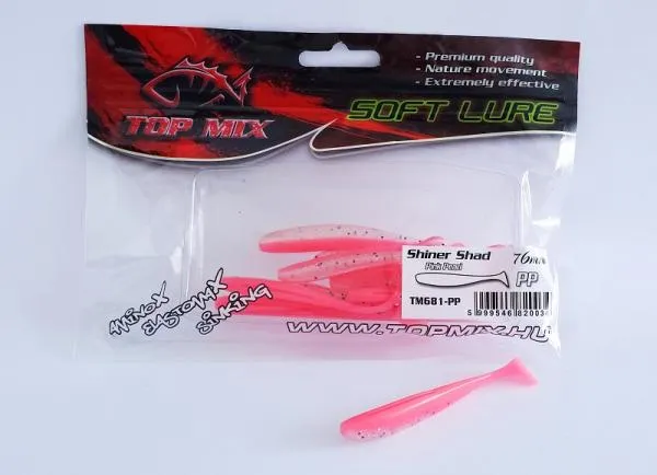 SNECI - Horgász webshop és horgászbolt - Top Mix Shiner Shad Pink Pearl 76 mm