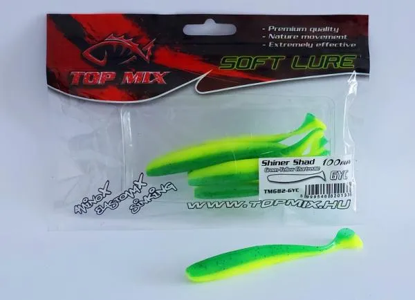 SNECI - Horgász webshop és horgászbolt - Top Mix Shiner Shad Green-Yellow Chartreuse 100 mm