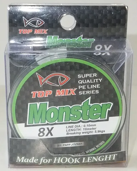 SNECI - Horgász webshop és horgászbolt - Topmix X8 Monster fonott előke zsinór 0,10mm