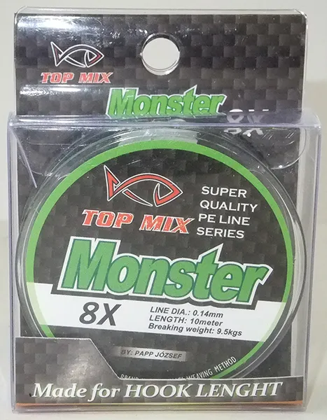 SNECI - Horgász webshop és horgászbolt - Topmix X8 Monster fonott előke zsinór 0,14mm