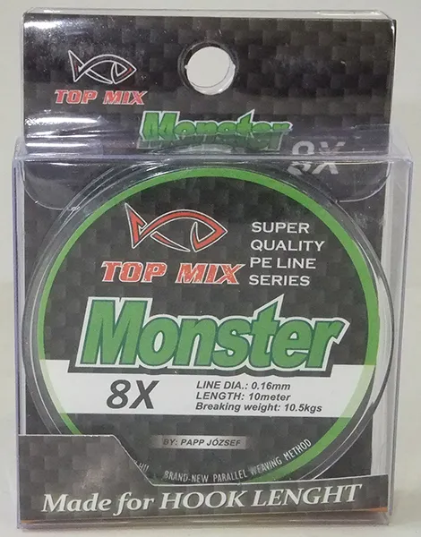 SNECI - Horgász webshop és horgászbolt - Topmix X8 Monster fonott előke zsinór 0,16mm