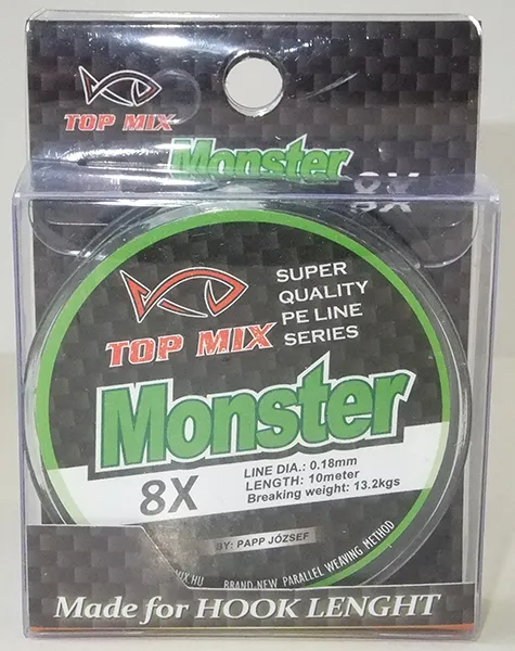 SNECI - Horgász webshop és horgászbolt - Topmix X8 Monster fonott előke zsinór 0,18mm