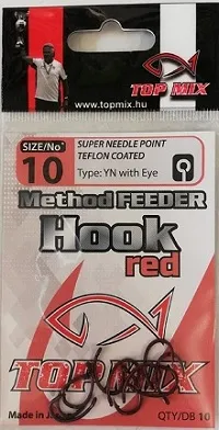 SNECI - Horgász webshop és horgászbolt - Method Feeder horog #10, vörös