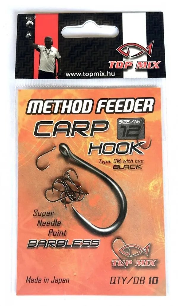 SNECI - Horgász webshop és horgászbolt - Method Feeder Carp Hook Barbless #14